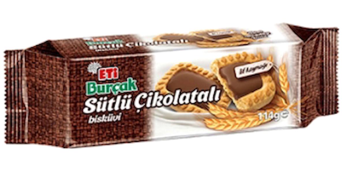 Eti Burçak Sütlü Çikolatalı Bisküvi 4x114 gr