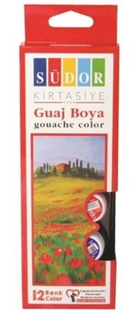 Südor SD525 Çok Renkli 12 x15 ml Guaj Boya Seti