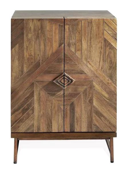 Arzu Wood Kadeh Ahşap 2 Kapaklı 4 Raflı Çok Amaçlı Dolap Ceviz 112x82 cm