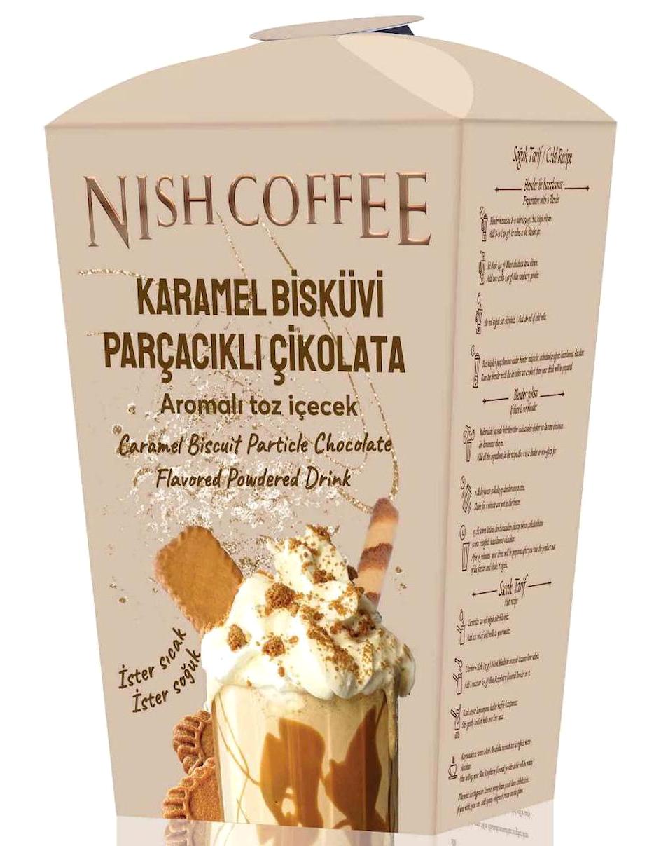 Nish Coffe Bisküvi Parçacıklı Karamel Aromalı İçecek Tozu 250 gr