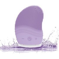 Mf Product 0158 Tüm Ciltler İçin 1 Başlıklı Fırçalı Silikon Şarjlı Titreşimli Yüz Temizleme Cihazı Mor