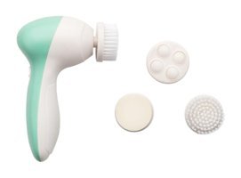 Mf Product 0140 Tüm Ciltler İçin 4 Başlıklı Fırçalı Pilli Titreşimli Yüz Temizleme Cihazı Yeşil