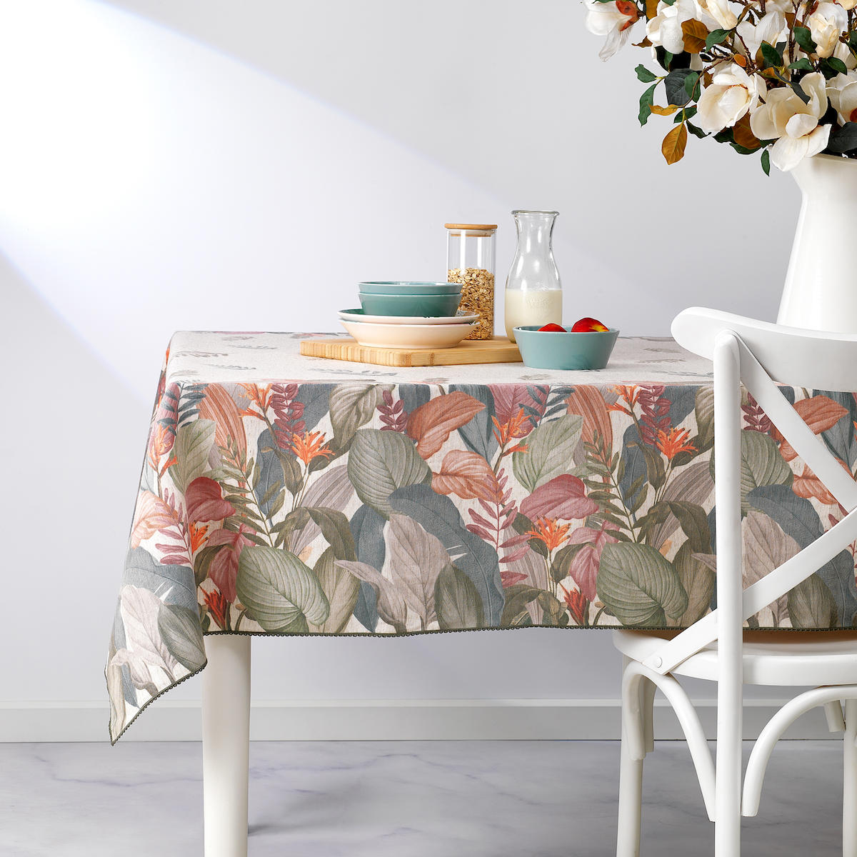 Schafer Tropical Polyester 150x220 cm Dikdörtgen Masa Örtüsü Yeşil