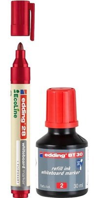Edding 28 Ecoline Doldurulabilir Silinebilir Kırmızı Tahta Kalemi