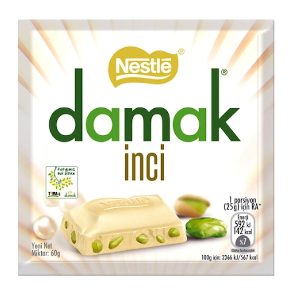 Damak Tablet Antep Fıstıklı Beyaz Çikolata 60 gr 2 Adet
