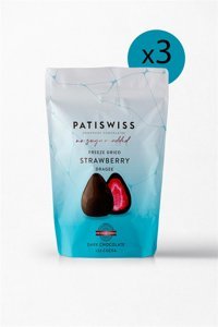 Patiswiss Draje Çilekli Bitter Çikolata 80 gr 3 Adet