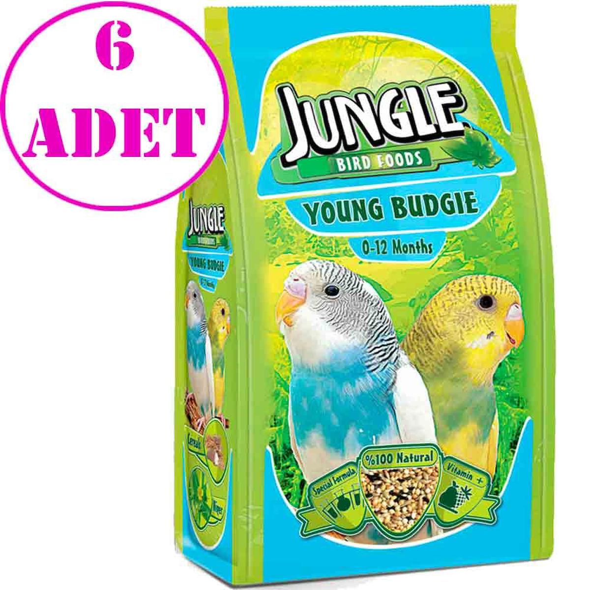Jungle Kabuklu Sade Vitaminli Yavru Muhabbet Kuşu Yemi 6x400 gr