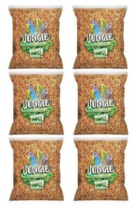 Jungle Kabuklu Sade Vitaminli Muhabbet Kuşu Yemi 6x1 kg
