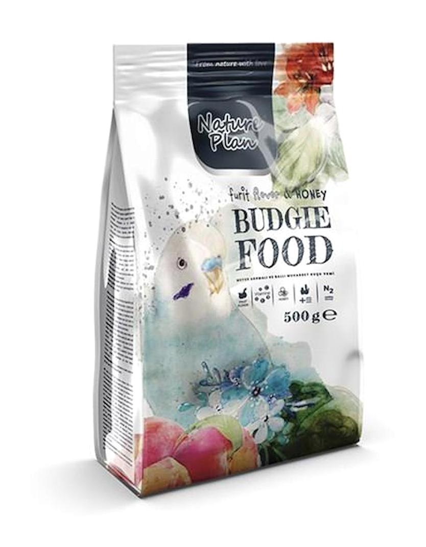 Natura Plan Budgie Kabuklu Ballı-Meyveli Vitaminli Muhabbet Kuşu Yemi 500 gr
