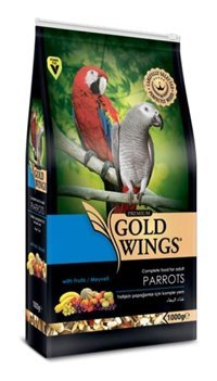 Gold Wings Premium Kabuklu Meyveli Vitaminli Papağan Yemi 1 kg