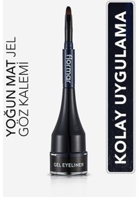 Flormar 02 Mat Mavi İnce-Kalın Uçlu Fırça Jel Eyeliner