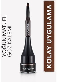 Flormar 003 Mat Kahverengi İnce-Kalın Uçlu Fırça Jel Eyeliner