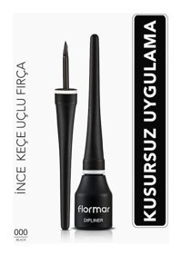 Flormar 000 Suya Dayanıklı Mat Siyah Kalıcı İnce Uçlu Keçe Likit Eyeliner