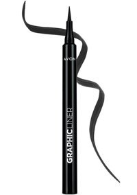 Avon Graphic Liner Mat siyah İnce Uçlu Keçe Likit Eyeliner