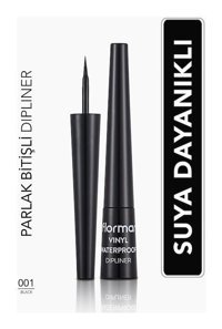 Flormar 001 Suya Dayanıklı Parlak Siyah Kalıcı İnce Uçlu Keçe Likit Eyeliner