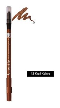 Cecile All Day Performance 12 Suya Dayanıklı Mat Kızıl Kahve Kalıcı Kalın Uçlu Keçe Kalem Eyeliner