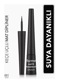 Flormar 001 Suya Dayanıklı Mat Siyah Kalıcı İnce Uçlu Keçe Likit Eyeliner