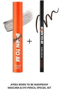 Missha A'pıeu Born To Be Suya Dayanıklı Kahverengi-Siyah Fırça - Keçe Jel-Kalem Eyeliner