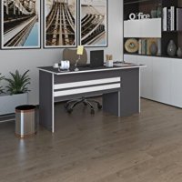 Kenzlife Dolaplı 75x80x130 cm Suntalam Gövdeli Antrasit Çalışma Masası