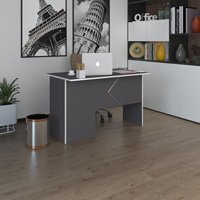 Kenzlife Dolaplı 75x80x160 cm Suntalam Gövdeli Antrasit Çalışma Masası