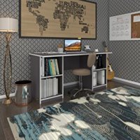 Kenzlife Dolaplı 75x60x170 cm Suntalam Gövdeli Antrasit Çalışma Masası