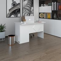 Kenzlife Dolaplı 75x60x160 cm Suntalam Gövdeli Beyaz Çalışma Masası
