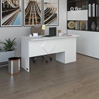 Kenzlife Dolaplı 75x80x110 cm Suntalam Gövdeli Beyaz Çalışma Masası