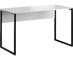 Adore Mobilya Connect 75x60x120 cm Yonga Levha Gövdeli Metal Ayaklı Beyaz-Siyah Çalışma Masası