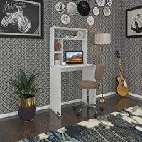 Kenzlife Kitaplıklı 140x40x70 cm Suntalam Gövdeli Beyaz Çalışma Masası