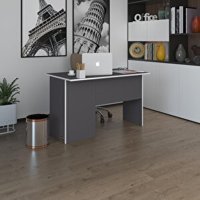 Kenzlife Dolaplı 75x80x140 cm Suntalam Gövdeli Antrasit Çalışma Masası