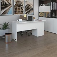 Kenzlife Dolaplı 75x80x120 cm Suntalam Gövdeli Beyaz Çalışma Masası