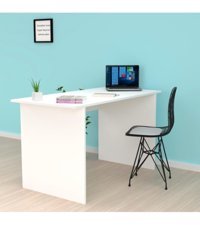 Kenzlife 75x60x170 cm Suntalam Gövdeli Beyaz Çalışma Masası
