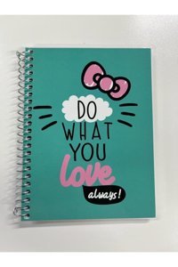 Mynote Hello Kitty A6 Çizgili Küçük Boy Turkuaz Not Defteri