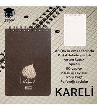 Seyfikirtasiye A6 Kareli Küçük Boy Kahverengi Not Defteri