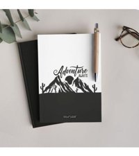 Bikutumutluluk Adventure Awaits Kalemli A5 Çizgisiz Orta Boy Beyaz Not Defteri