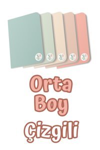 İmabook A5 Çizgili Düz Orta Boy Çok Renkli 5'li Set Not Defteri
