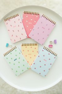 Matt Notebook Meyveler A6 Çizgili Spiralli Küçük Boy Çok Renkli 6'lı Set Not Defteri