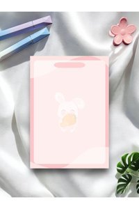Mirya Notes Tavşan Desenli A5 Renkli Orta Boy Çok Renkli Not Defteri