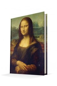 Deffter Da Vinci Mona Lisa A5 Çizgisiz Orta Boy Haki Not Defteri