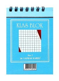 Klas A6 Kareli Küçük Boy Çok Renkli Not Defteri