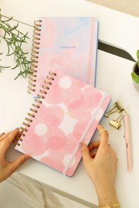 Matt Notebook A5 Kareli Spiralli Orta Boy Pembe 2'li Set Not Defteri