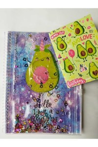 Cuaderno Avokadolu A5 Çizgisiz Spiralli Çok Renkli Set Not Defteri