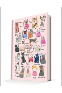 Deffter Cool Cats A5 Çizgisiz Orta Boy Çok Renkli Not Defteri
