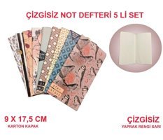 Abc A6 Çizgisiz Düz Küçük Boy Çok Renkli Set Not Defteri