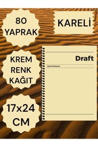 Seyfikirtasiye B5 Kareli Orta Boy Sarı Not Defteri