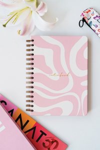 Matt Notebook A5 Kareli Orta Boy Pembe Not Defteri