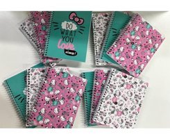 Mynote Hello Kitty A6 Çizgili Küçük Boy Çok Renkli Not Defteri