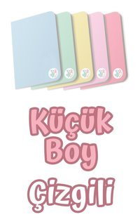 İmabook A6 Çizgili Düz Küçük Boy Çok Renkli 5'li Set Not Defteri