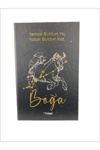 By Cappi Burç A5 Çizgili Orta Boy Siyah Not Defteri
