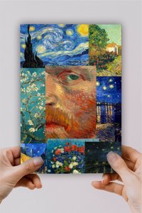 Sarang Van Gogh A5 Çizgisiz Orta Boy Çok Renkli Not Defteri